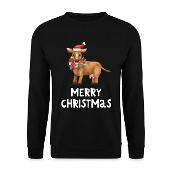 Merry Christmas Lustiges Weihnachtsshirt - Unisex Pullover - Schwarz - Vorne - Alina (178cm) & Michal (187cm)