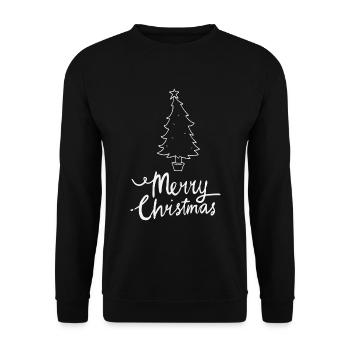Joyeux Noël Drôle de Chemise de Noël - Sweat-shirt Unisexe - noir - Devant - Alina (178cm) & Michal (187cm)