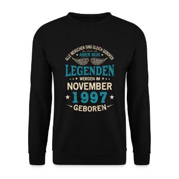 Toutes les personnes naissent égales Novembre 1997 - Sweat-shirt Unisexe - noir - Devant - Alina (178cm) & Michal (187cm)
