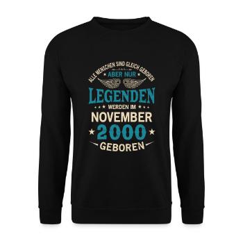Toutes les personnes naissent égales novembre 2000 - Sweat-shirt Unisexe - noir - Devant - Alina (178cm) & Michal (187cm)