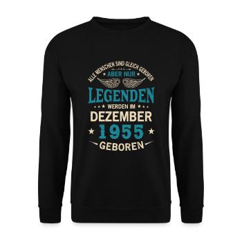 All people are born equal December 1955 - Unisex Sweatshirt - black - Front - Alina (178cm) & Michal (187cm)