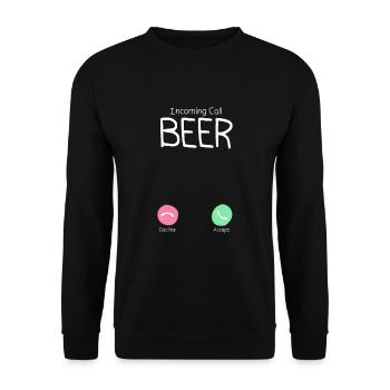 Drôle de fête de l’alcool de bière en disant - Sweat-shirt Unisexe - noir - Devant - Alina (178cm) & Michal (187cm)