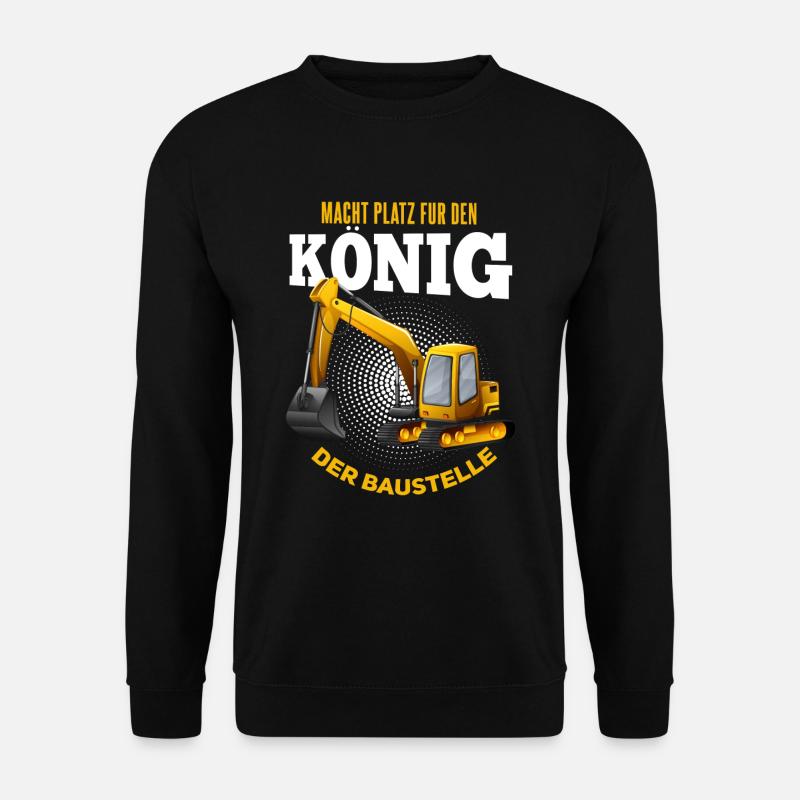 Cooles Bagger Baggerfahrer Spruch Motiv - Unisex Pullover - Schwarz