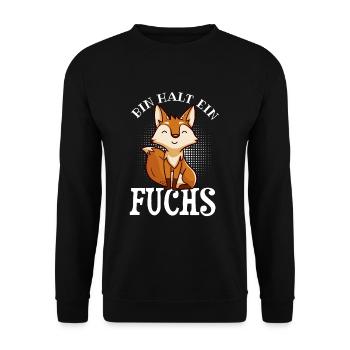 Süße Fuchs Tier Spruch Illustration - Unisex Pullover - Schwarz - Vorne - Alina (178cm) & Michal (187cm)