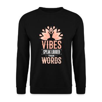 Cooles Yoga Gymnastik Spruch Motiv - Unisex Pullover - Schwarz - Vorne - Alina (178cm) & Michal (187cm)