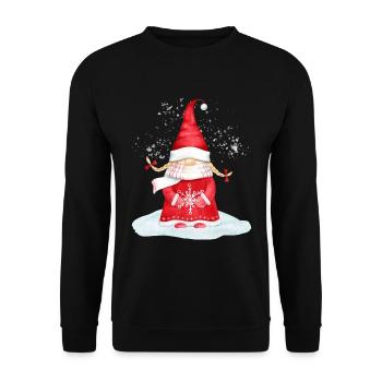 Noël Gnome Elfes Nains - Sweat-shirt Unisexe - noir - Devant - Alina (178cm) & Michal (187cm)