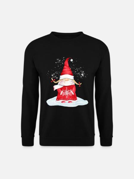 Weihnachts Gnom Zwerg Wichtel - Unisex Pullover - Schwarz