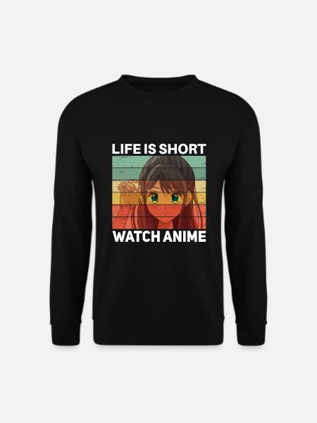 Funny Anime Saying Design - Unisex Sweatshirt - black