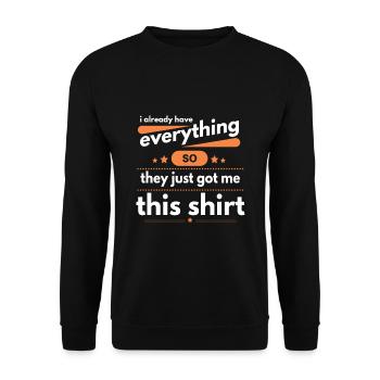 Motif de Noël amusant pour Noël - Sweat-shirt Unisexe - noir - Devant - Alina (178cm) & Michal (187cm)