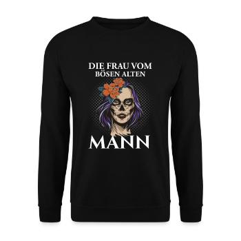Die Frau vom bösen alten Mann - Unisex Pullover - Schwarz - Vorne - Alina (178cm) & Michal (187cm)