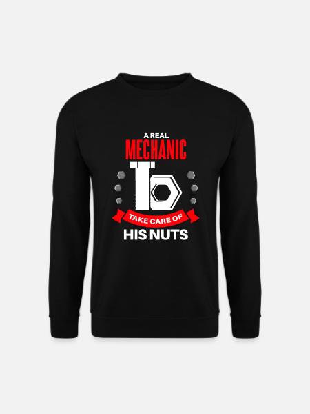 Nüsse raus der Spaß beginnt Handwerker - Unisex Pullover - Schwarz