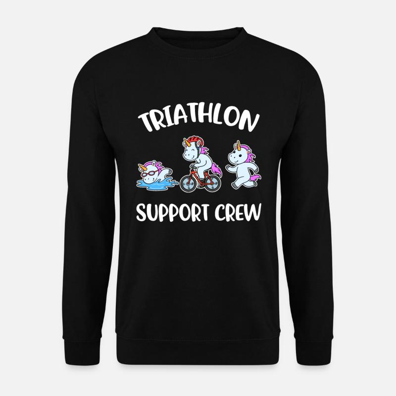 Triathlon Support Crew Triathlon Geschenk - Unisex Pullover - Schwarz