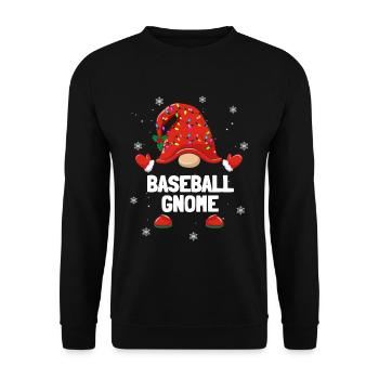 Noël Nain Baseball Gnome Noël Familles de Noël - Sweat-shirt Unisexe - noir - Devant - Alina (178cm) & Michal (187cm)
