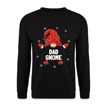 Christmas Dwarf Dad Gnome Christmas Families - Unisex Sweatshirt - black - Front - Alina (178cm) & Michal (187cm)