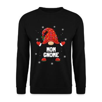 Noël Nain Maman Gnome Noël Familles de Noël - Sweat-shirt Unisexe - noir - Devant - Alina (178cm) & Michal (187cm)