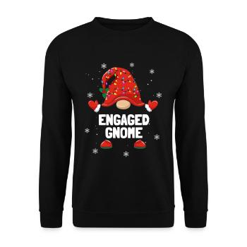 Gnome de Noël Gnome fiancé Familles de Noël - Sweat-shirt Unisexe - noir - Devant - Alina (178cm) & Michal (187cm)