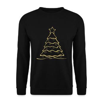Joyeux Noël Drôle de Chemise de Noël - Sweat-shirt Unisexe - noir - Devant - Alina (178cm) & Michal (187cm)