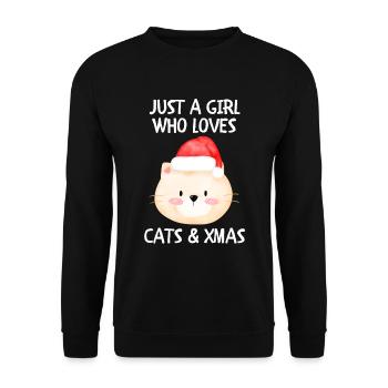 Joyeux Noël Drôle de Chemise de Noël - Sweat-shirt Unisexe - noir - Devant - Alina (178cm) & Michal (187cm)