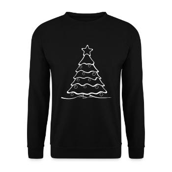 Merry Christmas Lustiges Weihnachtsshirt - Unisex Pullover - Schwarz - Vorne - Alina (178cm) & Michal (187cm)