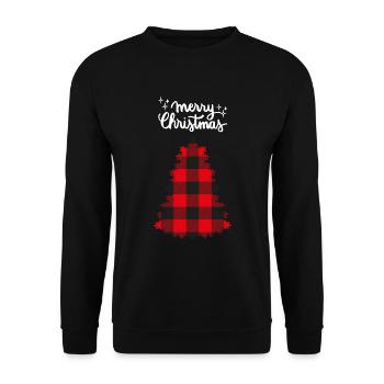 Joyeux Noël Drôle de Chemise de Noël - Sweat-shirt Unisexe - noir - Devant - Alina (178cm) & Michal (187cm)