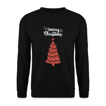 Joyeux Noël Drôle de Chemise de Noël - Sweat-shirt Unisexe - noir - Devant - Alina (178cm) & Michal (187cm)