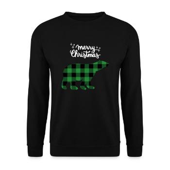 Joyeux Noël Drôle de Chemise de Noël - Sweat-shirt Unisexe - noir - Devant - Alina (178cm) & Michal (187cm)