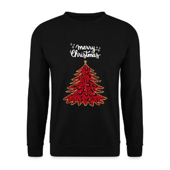 Joyeux Noël Drôle de Chemise de Noël - Sweat-shirt Unisexe - noir - Devant - Alina (178cm) & Michal (187cm)