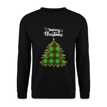Joyeux Noël Drôle de Chemise de Noël - Sweat-shirt Unisexe - noir - Devant - Alina (178cm) & Michal (187cm)