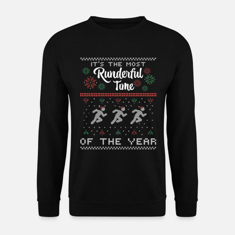 Marathon Running Runner Christmas Sweater Runners - Unisex Pullover - Schwarz