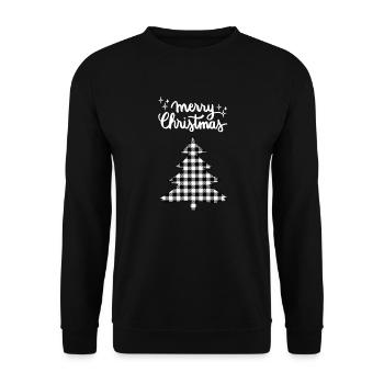 Merry Christmas Lustiges Weihnachtsshirt - Unisex Pullover - Schwarz - Vorne - Alina (178cm) & Michal (187cm)