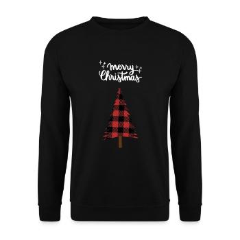 Joyeux Noël Drôle de Chemise de Noël - Sweat-shirt Unisexe - noir - Devant - Alina (178cm) & Michal (187cm)