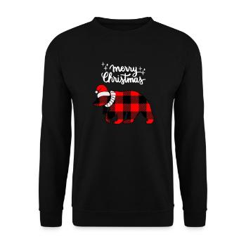 Merry Christmas Lustiges Weihnachtsshirt - Unisex Pullover - Schwarz - Vorne - Alina (178cm) & Michal (187cm)