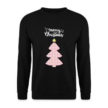 Merry Christmas Lustiges Weihnachtsshirt - Unisex Pullover - Schwarz - Vorne - Alina (178cm) & Michal (187cm)