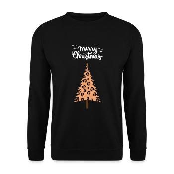 Joyeux Noël Drôle de Chemise de Noël - Sweat-shirt Unisexe - noir - Devant - Alina (178cm) & Michal (187cm)