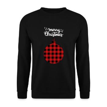 Joyeux Noël Drôle de Chemise de Noël - Sweat-shirt Unisexe - noir - Devant - Alina (178cm) & Michal (187cm)