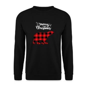 Joyeux Noël Drôle de Chemise de Noël - Sweat-shirt Unisexe - noir - Devant - Alina (178cm) & Michal (187cm)
