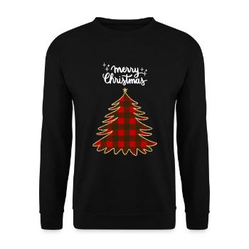 Joyeux Noël Drôle de Chemise de Noël - Sweat-shirt Unisexe - noir - Devant - Alina (178cm) & Michal (187cm)
