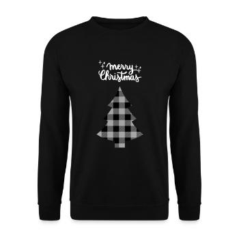Joyeux Noël Drôle de Chemise de Noël - Sweat-shirt Unisexe - noir - Devant - Alina (178cm) & Michal (187cm)