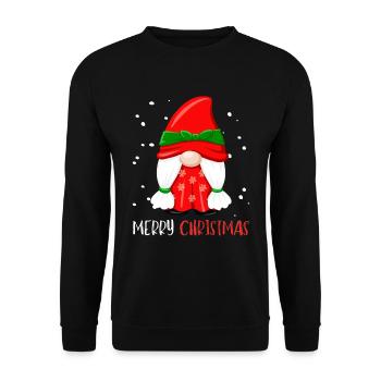 Merry Christmas Lustiges Weihnachtsshirt - Unisex Pullover - Schwarz - Vorne - Alina (178cm) & Michal (187cm)