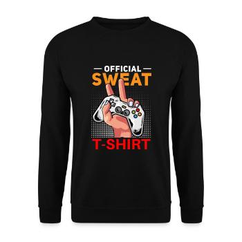 For official sweaters funny for gamers - Unisex Sweatshirt - black - Front - Alina (178cm) & Michal (187cm)
