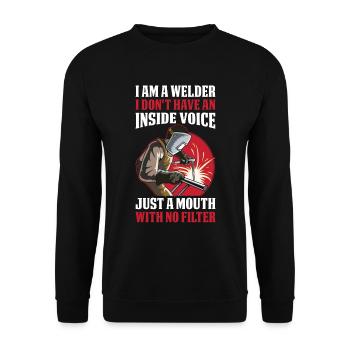 Dans le cadeau Soudeur A Welder - Sweat-shirt Unisexe - noir - Devant - Alina (178cm) & Michal (187cm)