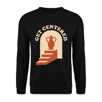 Get Centered Pottery Gift - Unisex Sweatshirt - black - Front - Alina (178cm) & Michal (187cm)