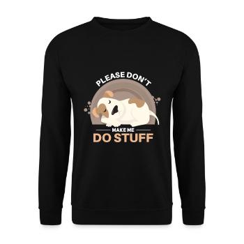 Drôle de chien Pet Saying - Sweat-shirt Unisexe - noir - Devant - Alina (178cm) & Michal (187cm)