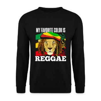 Funny reggae music genre saying - Unisex Sweatshirt - black - Front - Alina (178cm) & Michal (187cm)