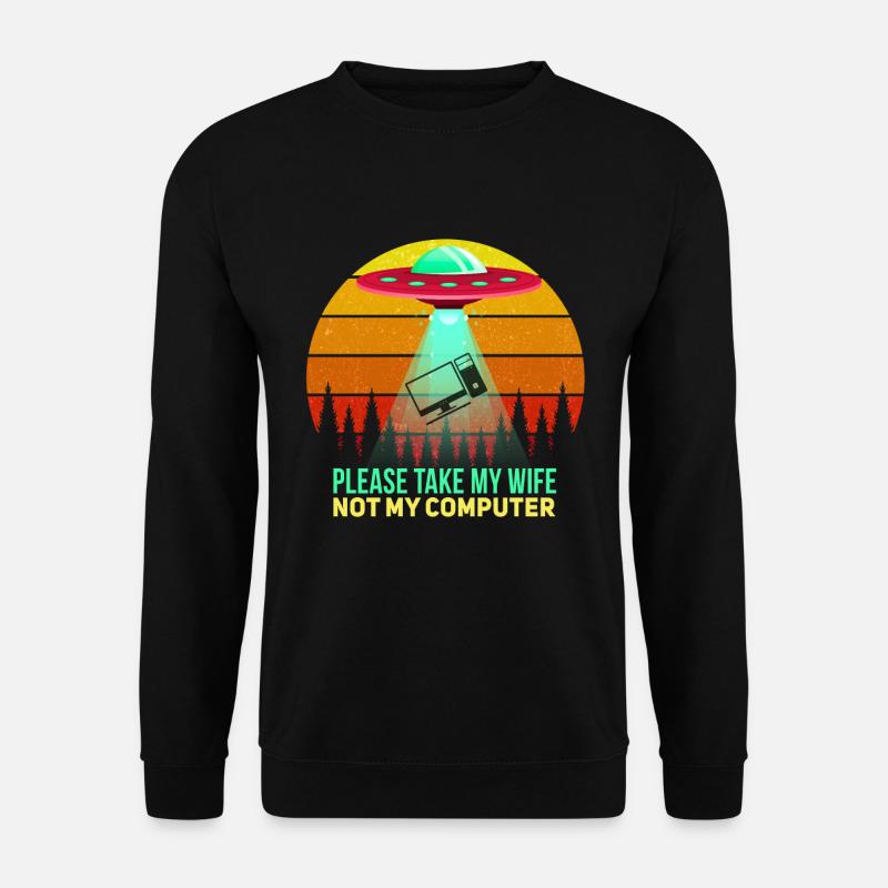 Witziger Zocker Programmierer Spruch - Unisex Pullover - Schwarz