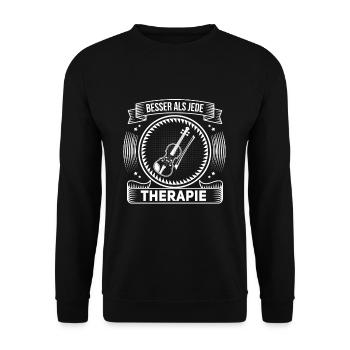 Witziger Violinen Violinisten Spruch - Unisex Pullover - Schwarz - Vorne - Alina (178cm) & Michal (187cm)