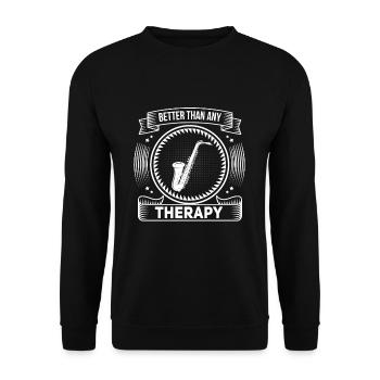 Witziges Trompeten Musiker Komponisten - Unisex Pullover - Schwarz - Vorne - Alina (178cm) & Michal (187cm)