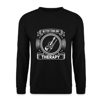 Witziger Violinen Violinisten Spruch - Unisex Pullover - Schwarz - Vorne - Alina (178cm) & Michal (187cm)