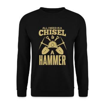 Collecteur de minéraux Cool Gold Digger - Sweat-shirt Unisexe - noir - Devant - Alina (178cm) & Michal (187cm)