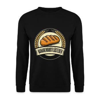 Cooles Brot backen Bäcker Spruch Motiv - Unisex Pullover - Schwarz - Vorne - Alina (178cm) & Michal (187cm)